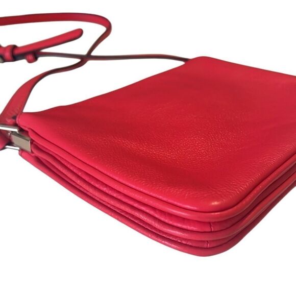 Kate Spade Coral Leila Triple Gusset Adjustable Strap Leather Crossbody - Picture 4 of 13